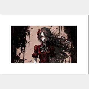 Anime Goth Girl Posters and Art